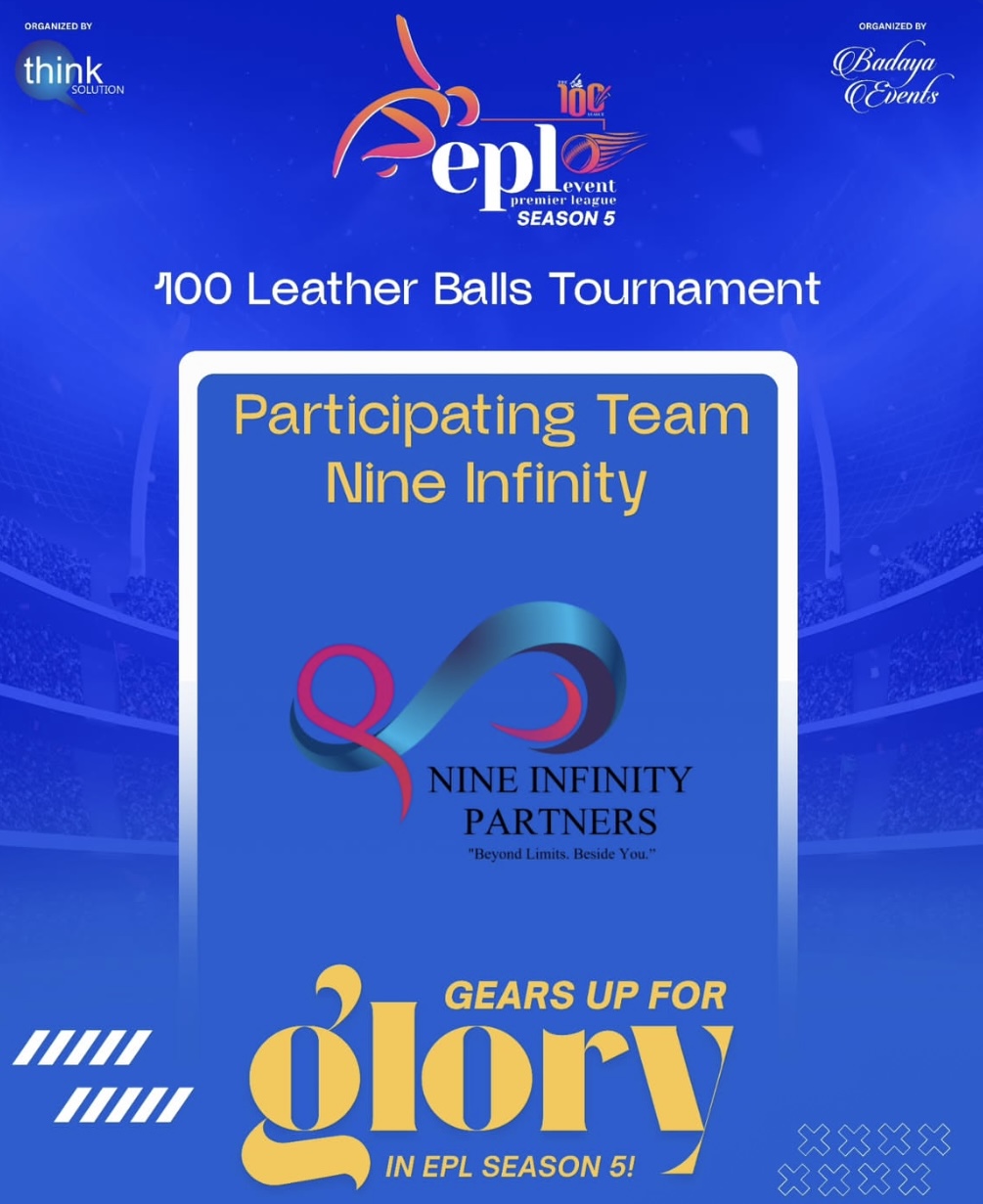🏏 Nine Infinity Partners at EPL Season 5 — 100 Leather Ball Tournament